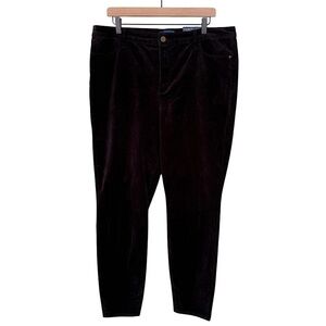 NWT Talbots Flawless High Waist Jegging Ankle Corduroy Pants‎ Black Size 16